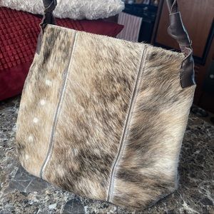 Cowhide purse